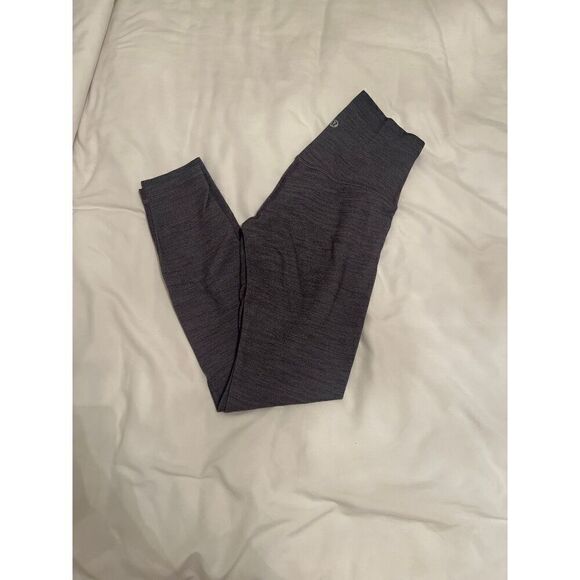 LULULEMON ALIGN PANT II 25" Mini Heathered Herringbone Heathered Grey Size 2 - Picture 4 of 5